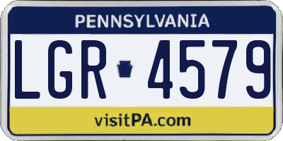 PA license plate LGR4579