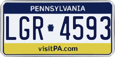PA license plate LGR4593