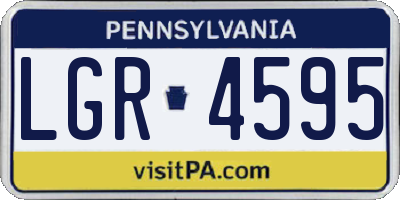 PA license plate LGR4595