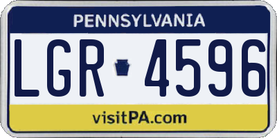 PA license plate LGR4596