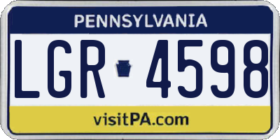 PA license plate LGR4598
