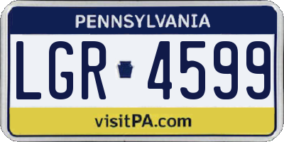 PA license plate LGR4599