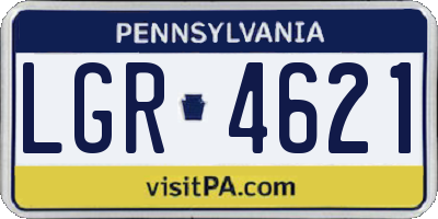 PA license plate LGR4621