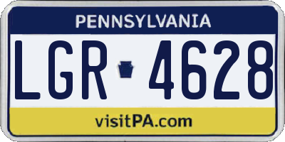 PA license plate LGR4628