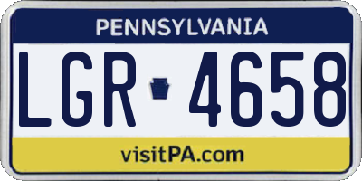 PA license plate LGR4658