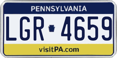 PA license plate LGR4659