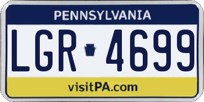 PA license plate LGR4699