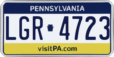 PA license plate LGR4723