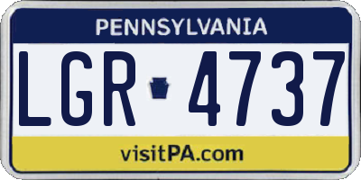 PA license plate LGR4737