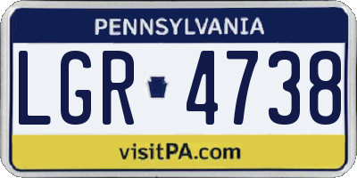 PA license plate LGR4738