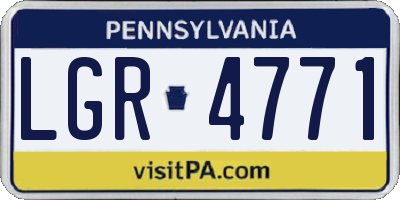 PA license plate LGR4771