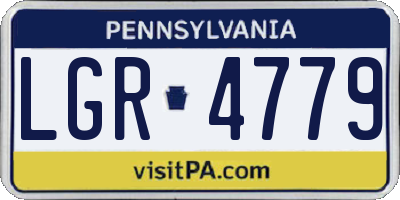 PA license plate LGR4779