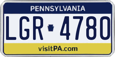 PA license plate LGR4780