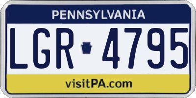 PA license plate LGR4795