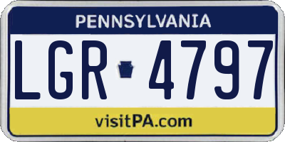 PA license plate LGR4797