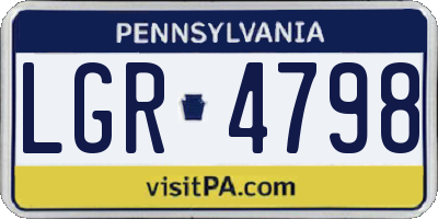 PA license plate LGR4798