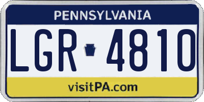 PA license plate LGR4810