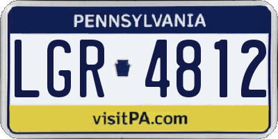 PA license plate LGR4812
