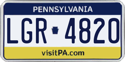 PA license plate LGR4820
