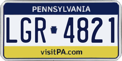 PA license plate LGR4821