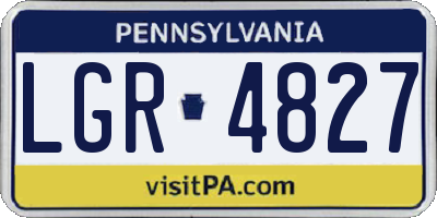 PA license plate LGR4827