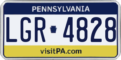 PA license plate LGR4828