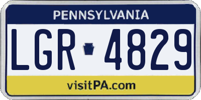 PA license plate LGR4829