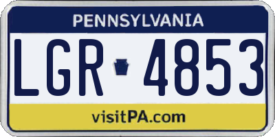 PA license plate LGR4853