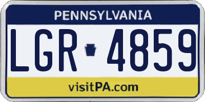 PA license plate LGR4859