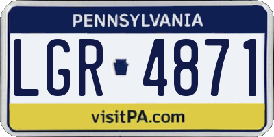 PA license plate LGR4871