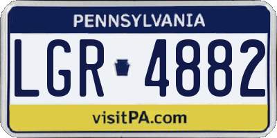 PA license plate LGR4882