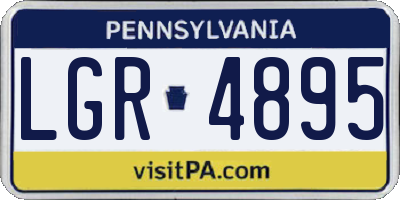 PA license plate LGR4895