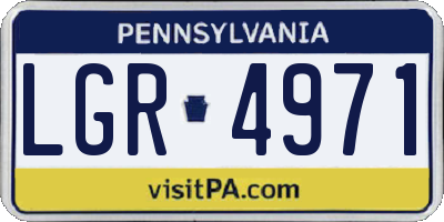 PA license plate LGR4971
