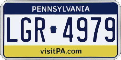 PA license plate LGR4979