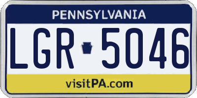 PA license plate LGR5046