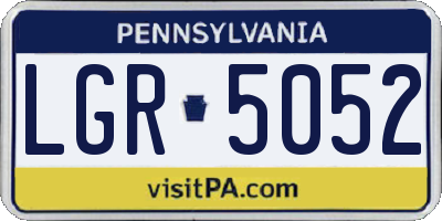 PA license plate LGR5052