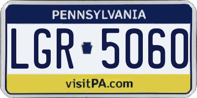 PA license plate LGR5060