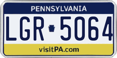 PA license plate LGR5064