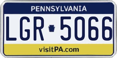 PA license plate LGR5066