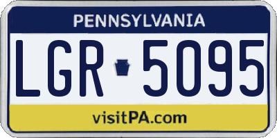 PA license plate LGR5095