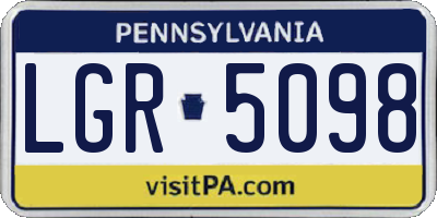PA license plate LGR5098