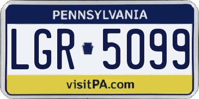 PA license plate LGR5099