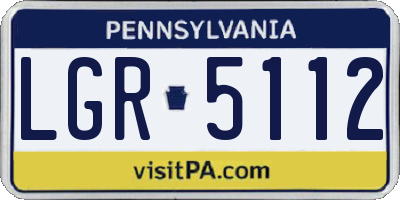 PA license plate LGR5112