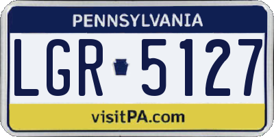 PA license plate LGR5127