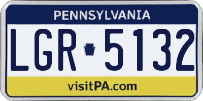 PA license plate LGR5132