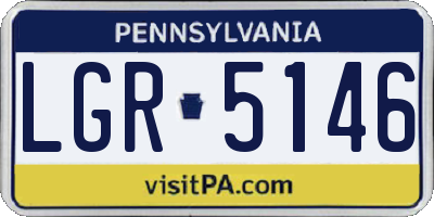 PA license plate LGR5146
