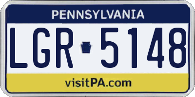 PA license plate LGR5148
