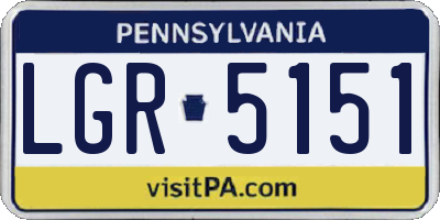 PA license plate LGR5151