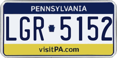 PA license plate LGR5152