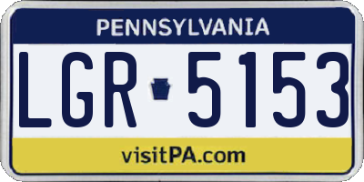 PA license plate LGR5153